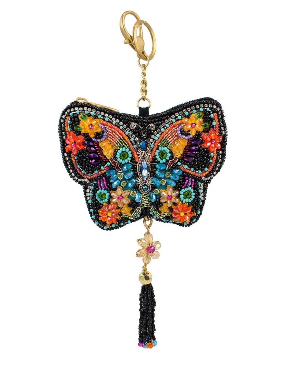 Mary Frances “Flight of Fancy” Beaded Butterfly Coin Purse Keychain | NWT